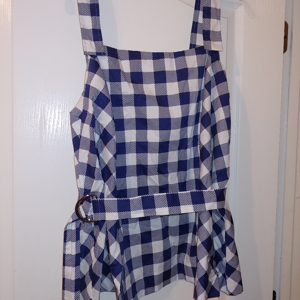 Blue gingham top